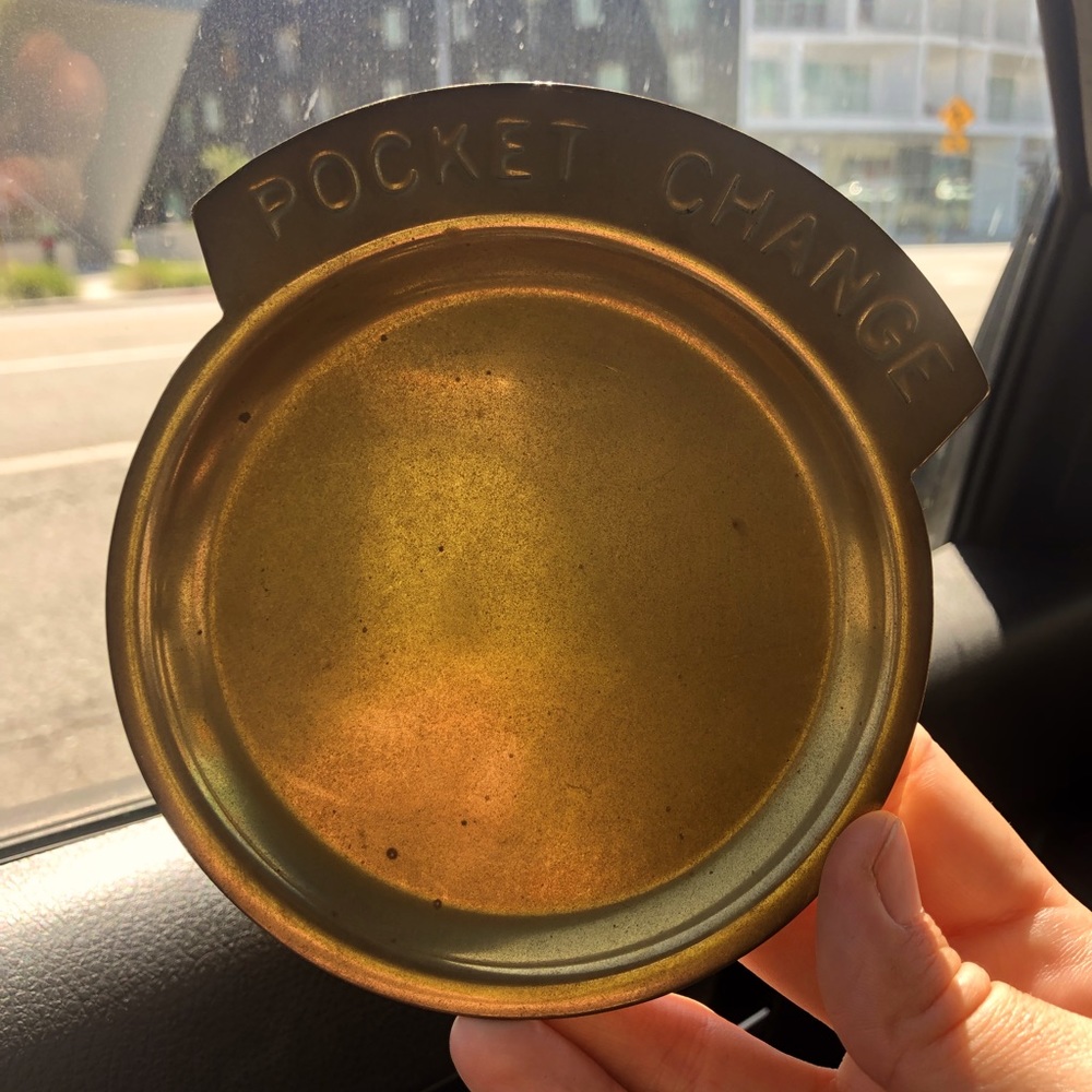 Mid century brass ‘Pocket Change’ dish